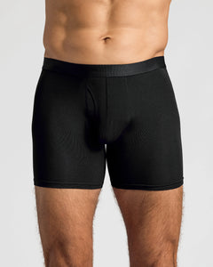 True ClassicMan wearing Black Boxer Briefs W/ Fly 12-Pack, showcasing fit and support.