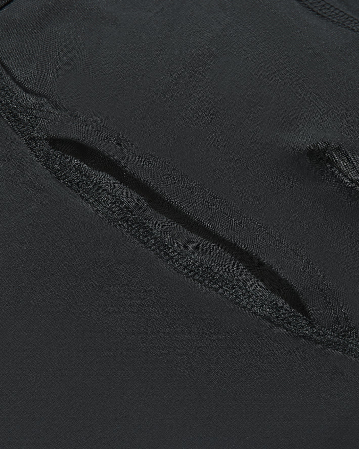 Carbon Boxer Briefs W/ Fly, close-up of micromodal fabric seam.