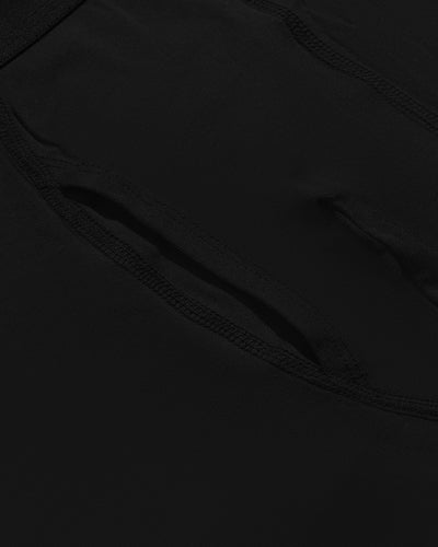 Black Boxer Trunks W/ Fly 6-Pack