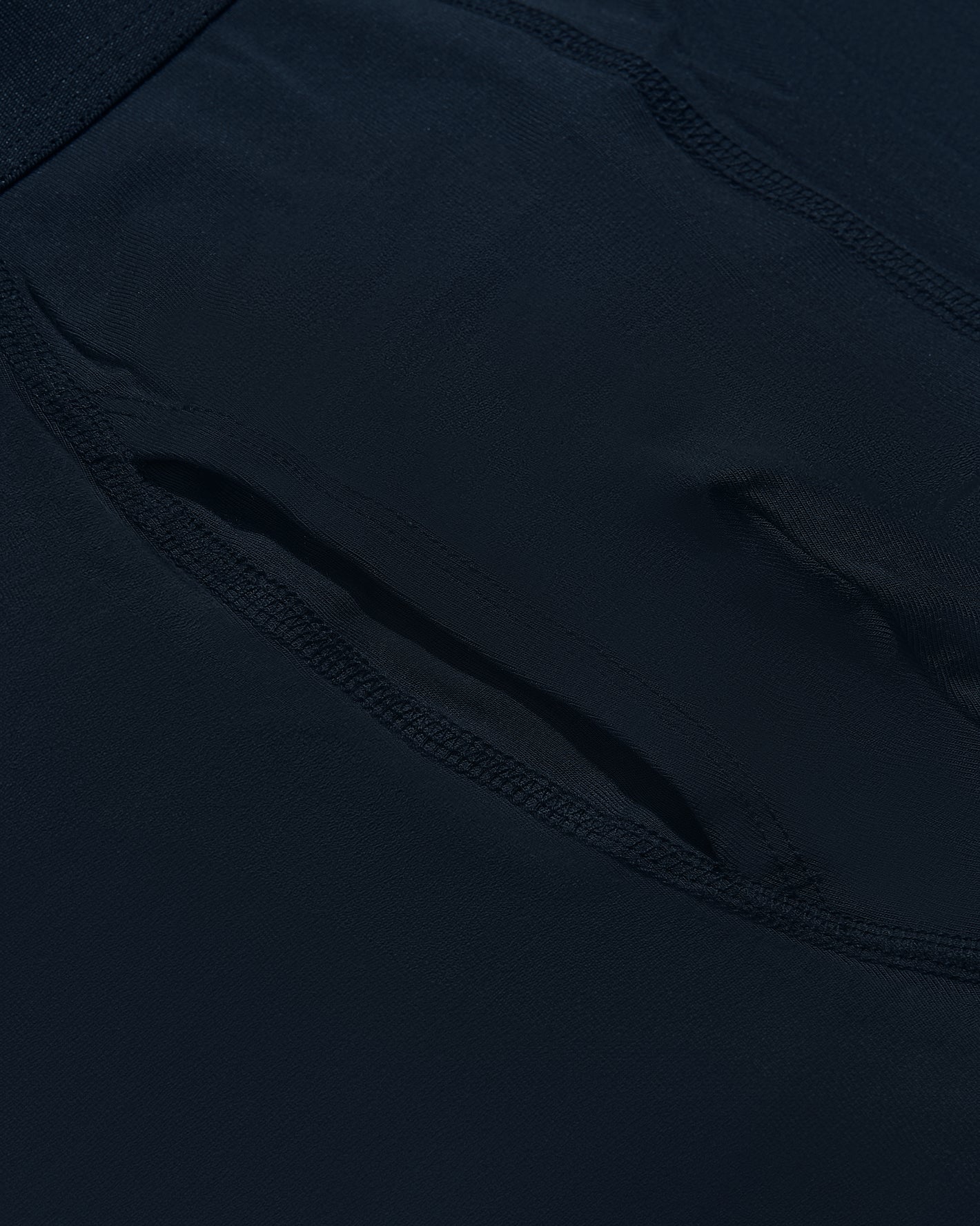 Navy Boxer Briefs W/ Fly 12-Pack, close-up of seams and fly.