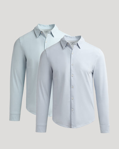 Long Sleeve Stretch Oxford 2-Pack