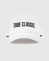 White All Purpose Logo Cap with TRUE CLASSIC in bold black letters.
