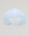 White Active Running Cap with adjustable back strap and buckle.