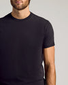 True Classic Men’s Black Crew Neck T-Shirt 2-Pack, premium fit, everyday wear.