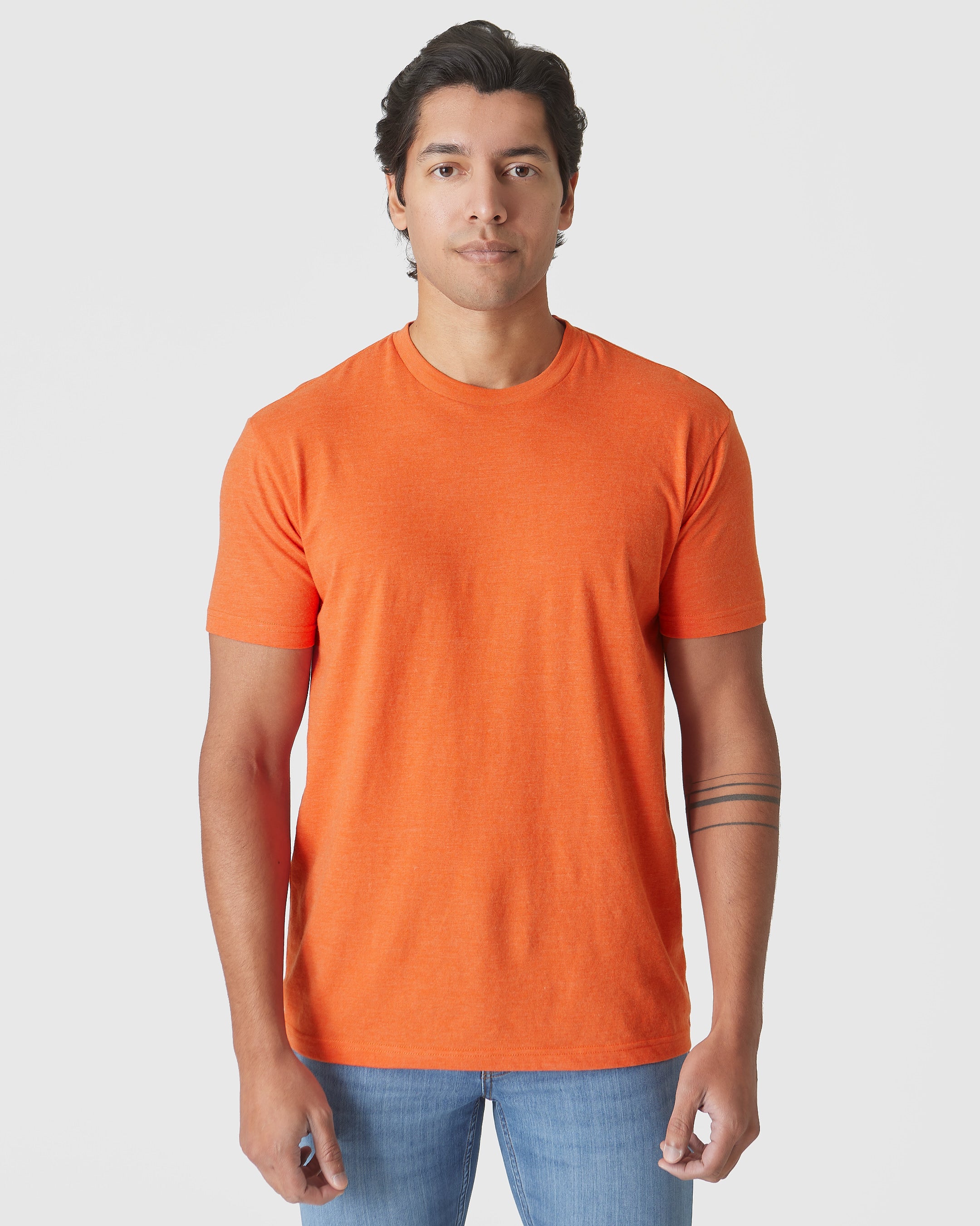 Burnt Orange Heather Crew Neck T-Shirt