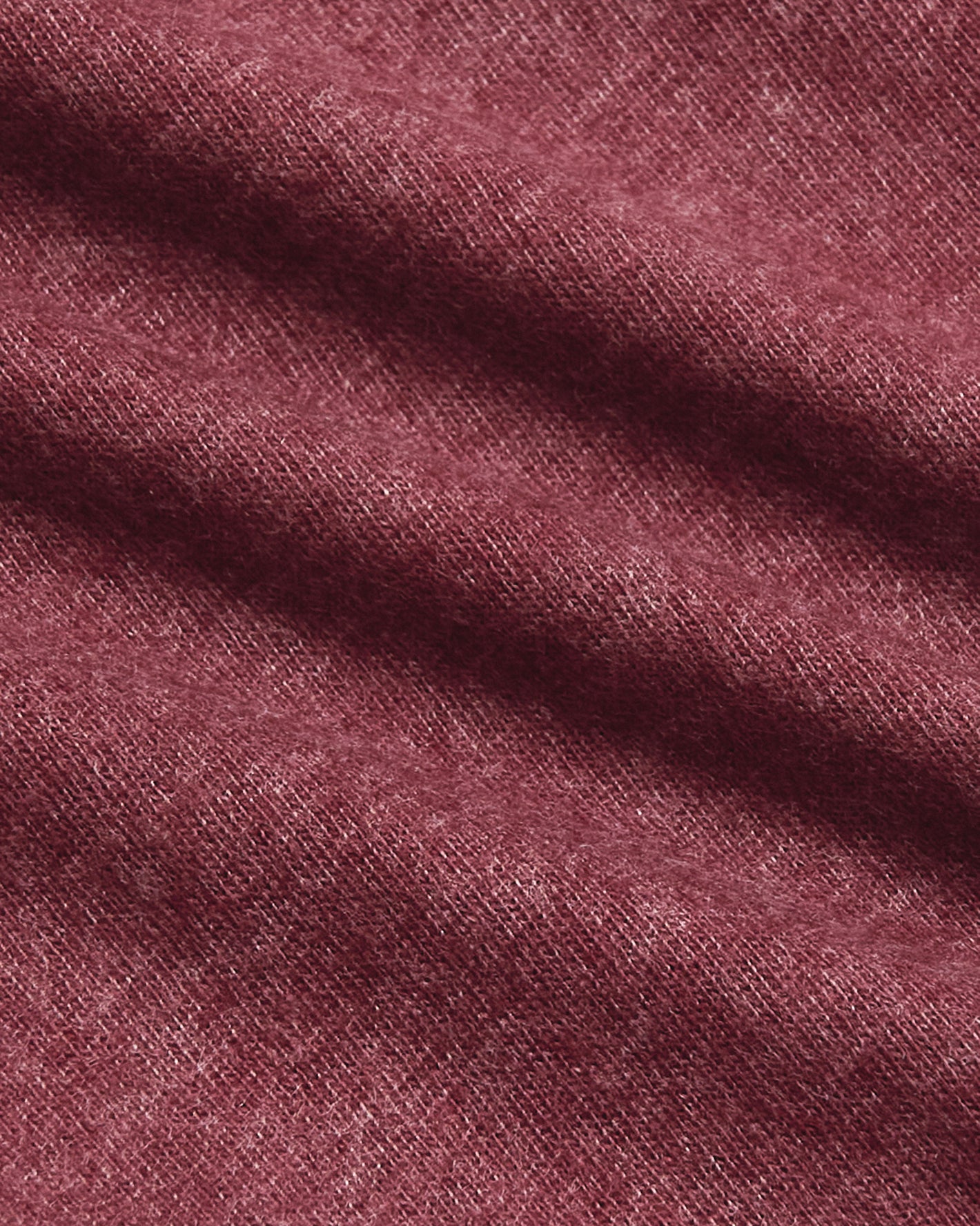 Dark Heather Claret Classic Crew Neck fabric close-up, showcasing texture.