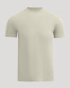 Dark Heather Graystone Classic Crew Neck T-shirt against neutral gray background.