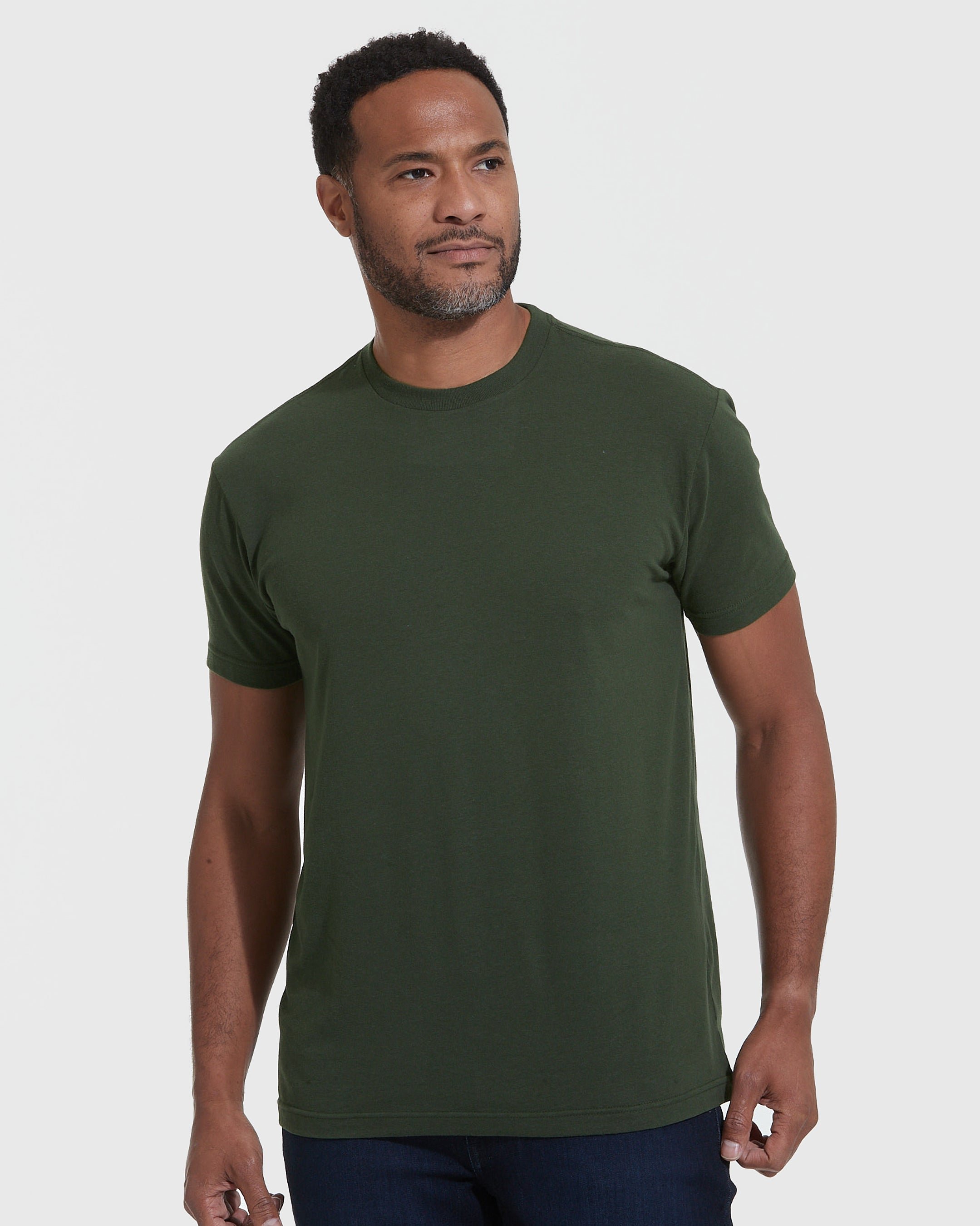 Dark Olive Crew Neck T-Shirt