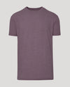 Dark Heather Amethyst Classic Crew Neck T-shirt against a neutral background.