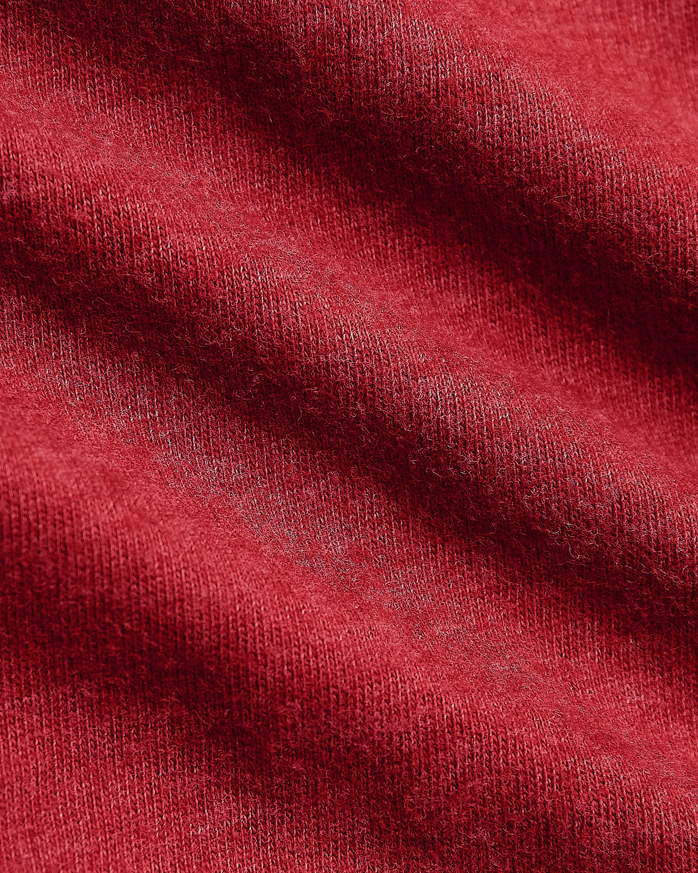 Dark Heather Lava Short Sleeve Tee, close-up of fine fabric texture.