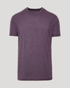 Dark Heather Plum Classic Crew Neck T-shirt in heathered purple.