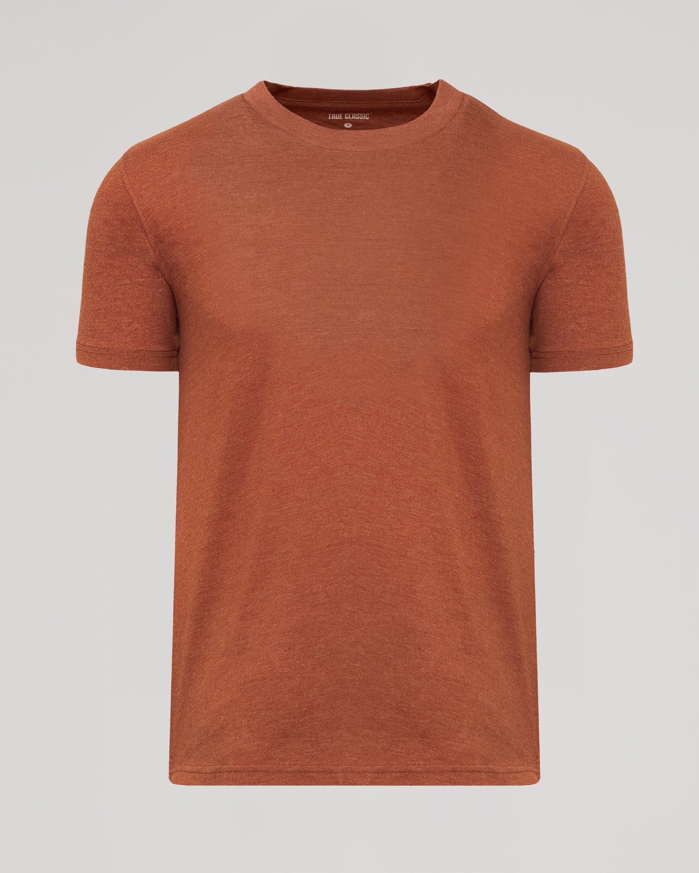 Heather Gingersnap Classic Crew Neck T-shirt, short-sleeve, plain, True Classic label.