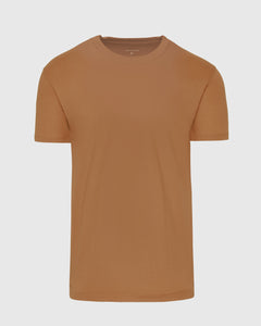 True ClassicGolden Mane Classic Crew in solid tan/brown, plain short-sleeve tee.