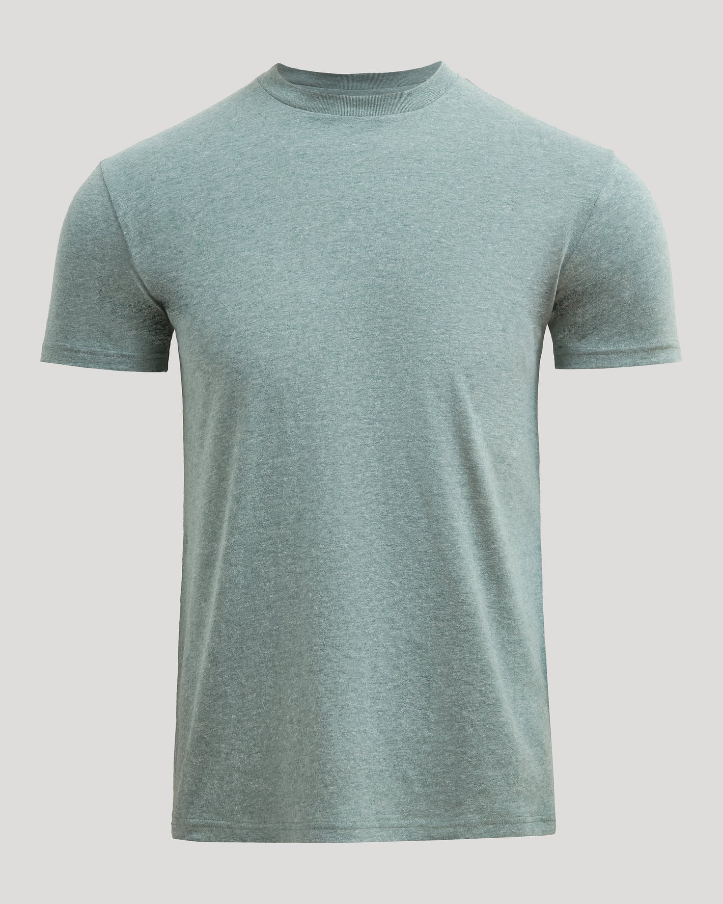 Heather Balsam Classic Crew Neck T-shirt, front view, short-sleeved.