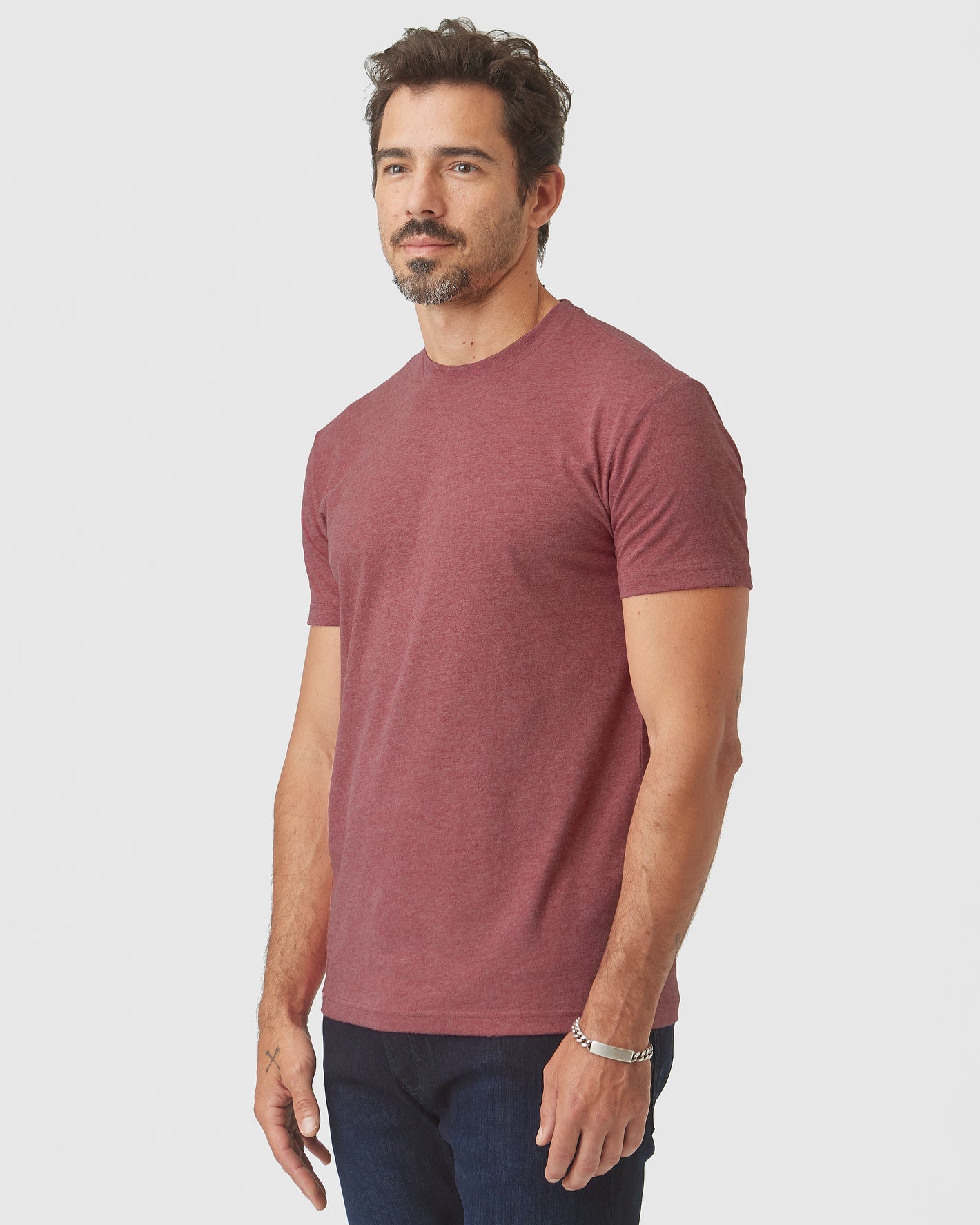 Heather Crimson Classic Crew Neck