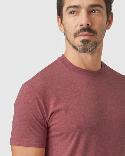Classic Crew Neck - Heather Crimson