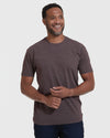 Man wearing CombinedListingTest Classic Crew Neck T-shirt, smiling.