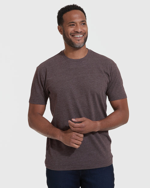 Heather Dark Oak Heather Dark Oak Crew Neck T Shirt