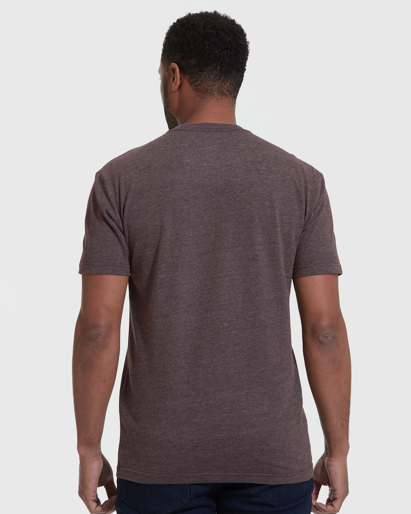 Heather Dark Oak Crew Neck T Shirt
