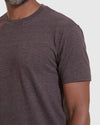 Heather Dark Oak Crew Neck T Shirt