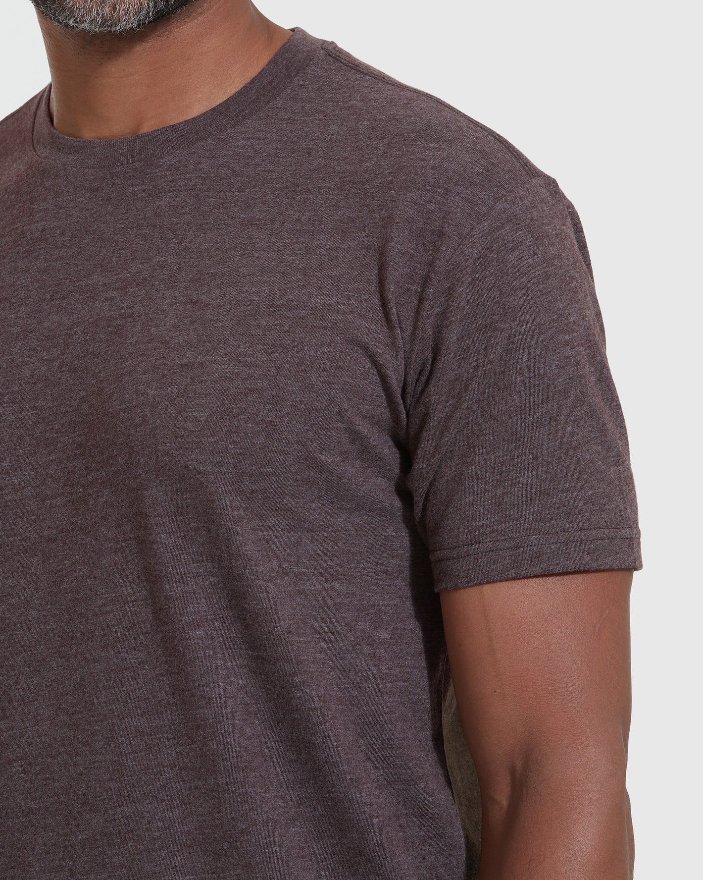Heather Dark Oak Crew Neck T Shirt