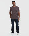 Heather Dark Oak Crew Neck T Shirt