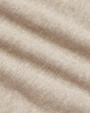 Heather Fennel Classic Crew Neck: close-up of beige knit texture.