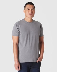 True ClassicHeather Graphite Short Sleeve Crew Neck T-Shirt