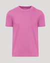 Heather Magenta Classic Crew Neck T-shirt, short-sleeved, plain front view.