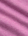 Heather Magenta Classic Crew Neck's fine knit texture close-up.