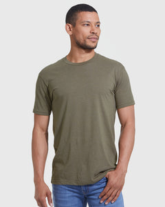 True ClassicHeather Military Green Crew Neck T-Shirt