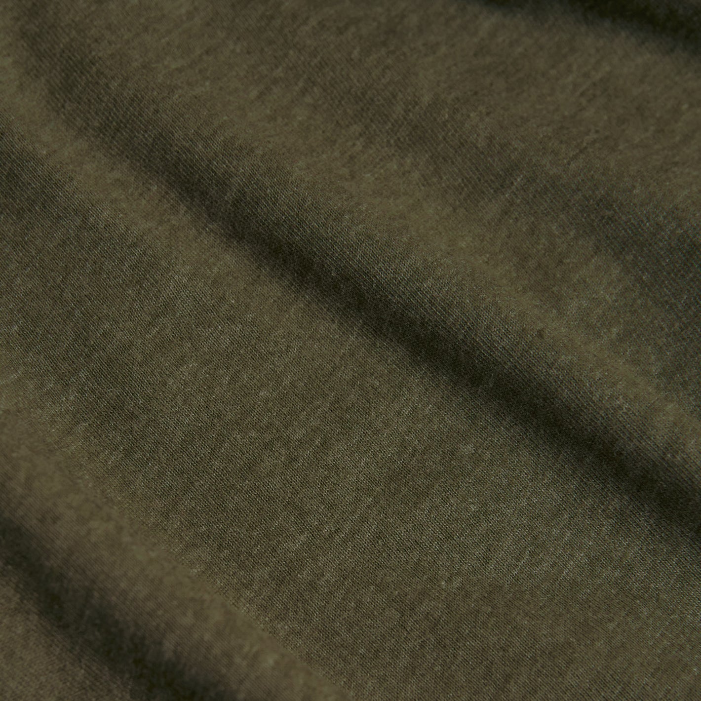 Woodland Shades Crew Neck 6-Pack's olive-green knit fabric close-up.