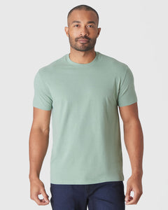 True ClassicHeather Slate Green Short Sleeve Crew Neck T-Shirt