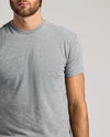 Classic Crews 6-Pack: light-gray tee on model's upper torso.