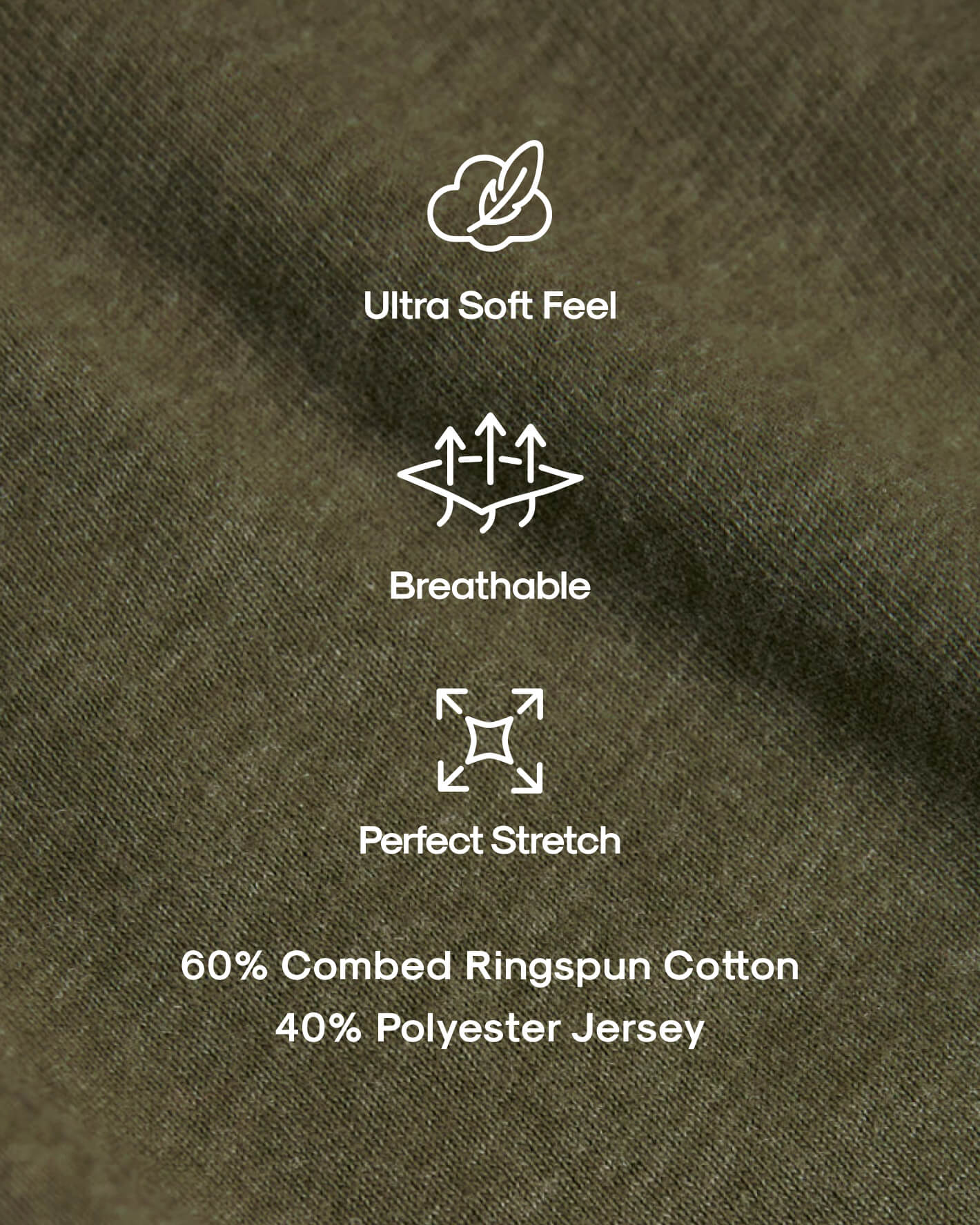 Heather Military Green Classic Crew Neck