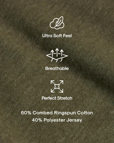 Classic Crew Neck - Heather Military Green