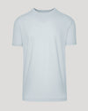 Icicle Classic Crew Neck T-shirt, light-blue, laid flat, plain design.