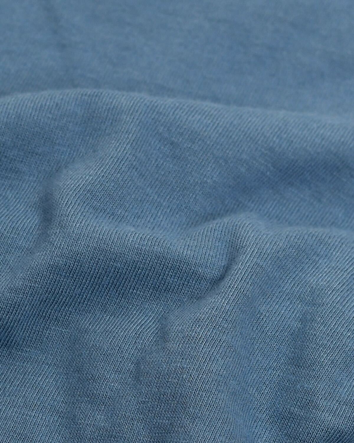 Indigo Tall Straight Hem Crew Neck T-Shirt close-up of woven fabric.