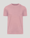 Light Heather Boysenberry Classic Crew Neck on light-gray background.