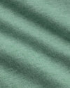 Light Heather Greenery Classic Crew Neck, close-up of fine knit texture.