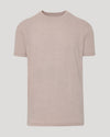Light Heather Slate Mauve Classic Crew Neck T-shirt, plain, short-sleeve, flat display.