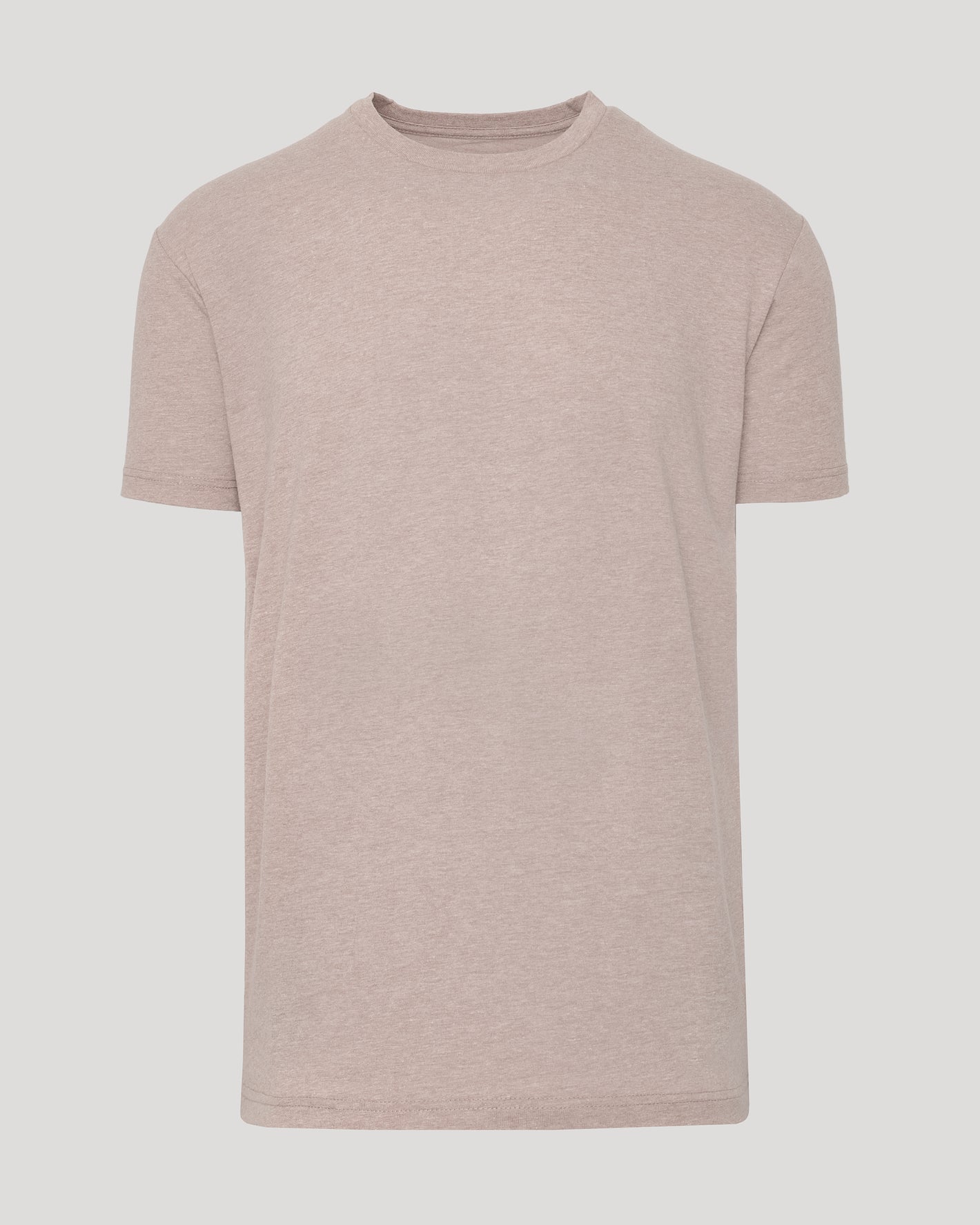Light Heather Slate Mauve Classic Crew Neck T-shirt, plain, short-sleeve, flat display.