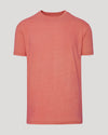 Light Heather Vermilion Classic Crew Neck T-shirt, short-sleeve, contemporary fit.