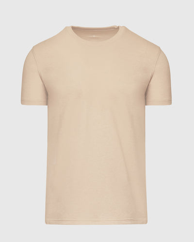 Classic Crew Neck - Light Camel Cream Heather
