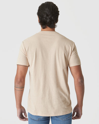 Classic Crew Neck - Light Camel Cream Heather