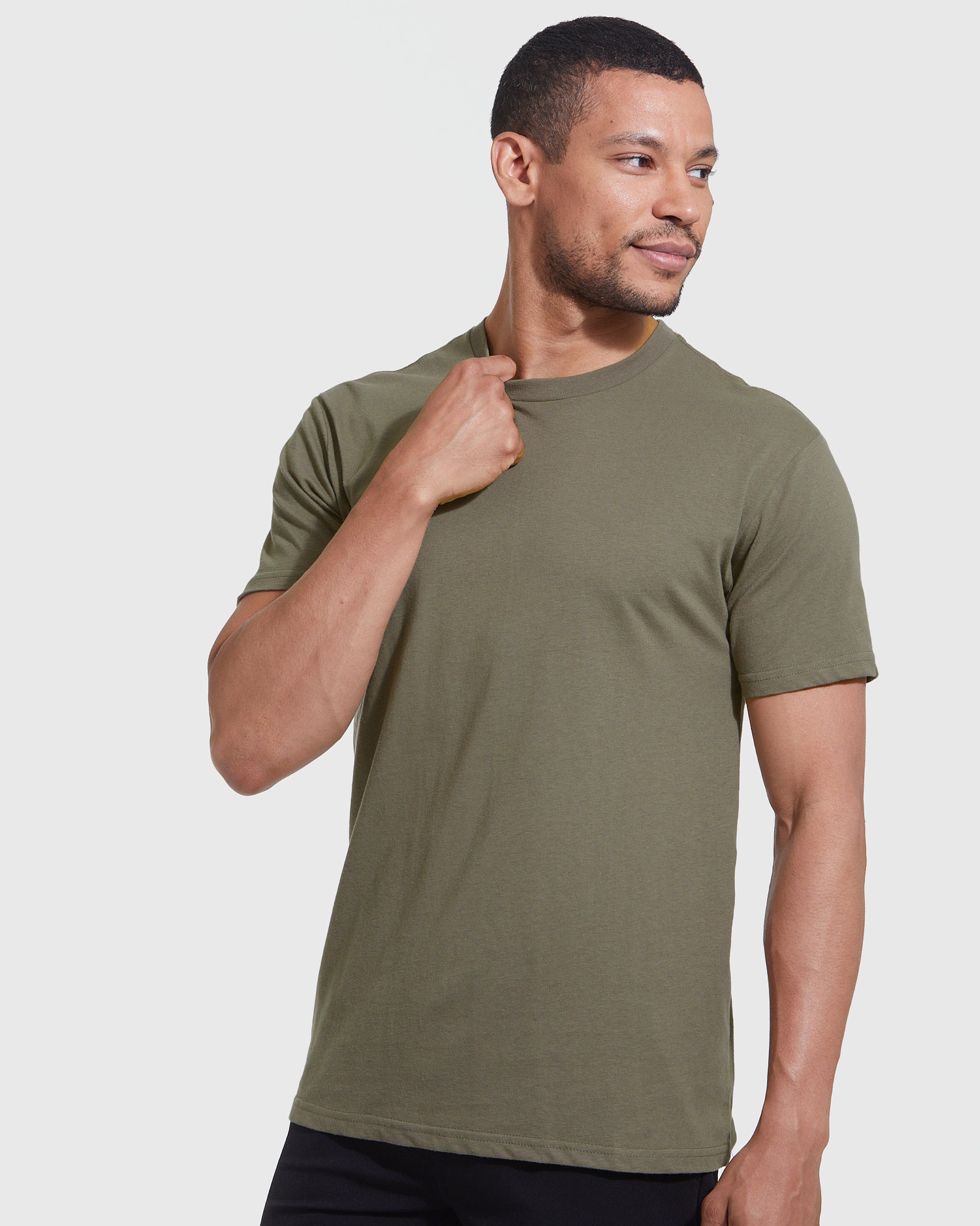 Military Green Neck T-Shirt – Crew True Classic