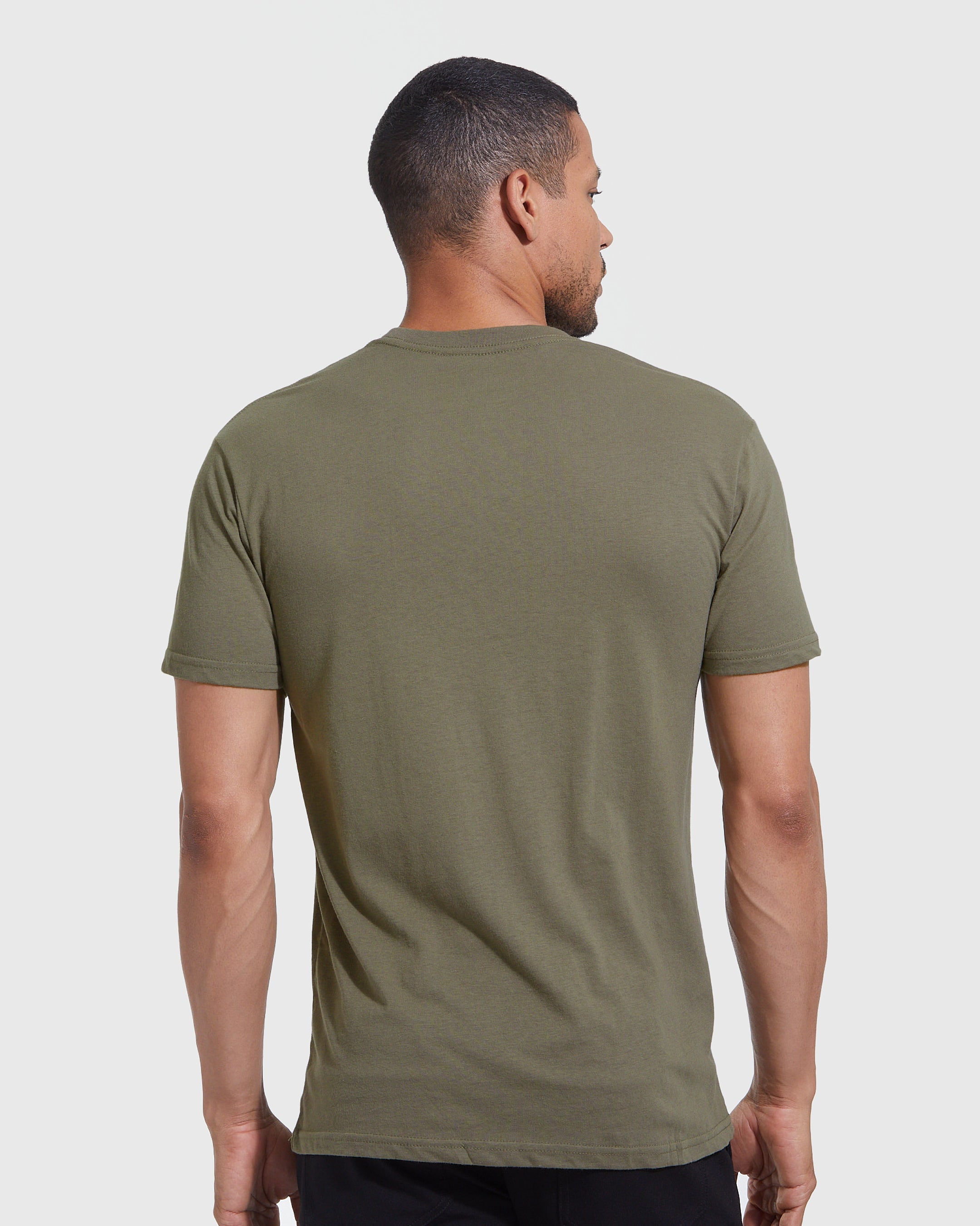 T-Shirt Crew – Military Green True Neck Classic