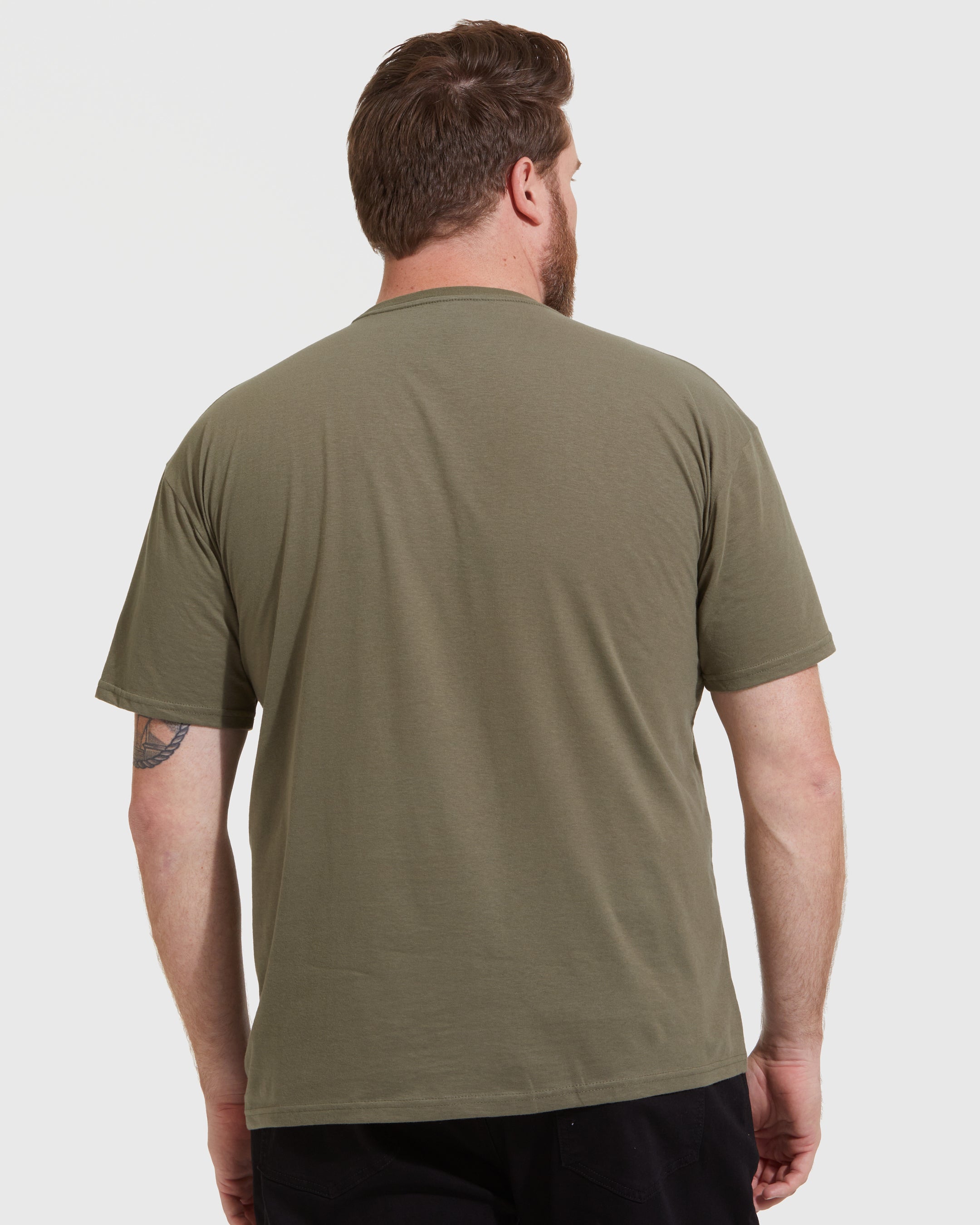 Menzies Green Modern Tartan - Military T-Shirt