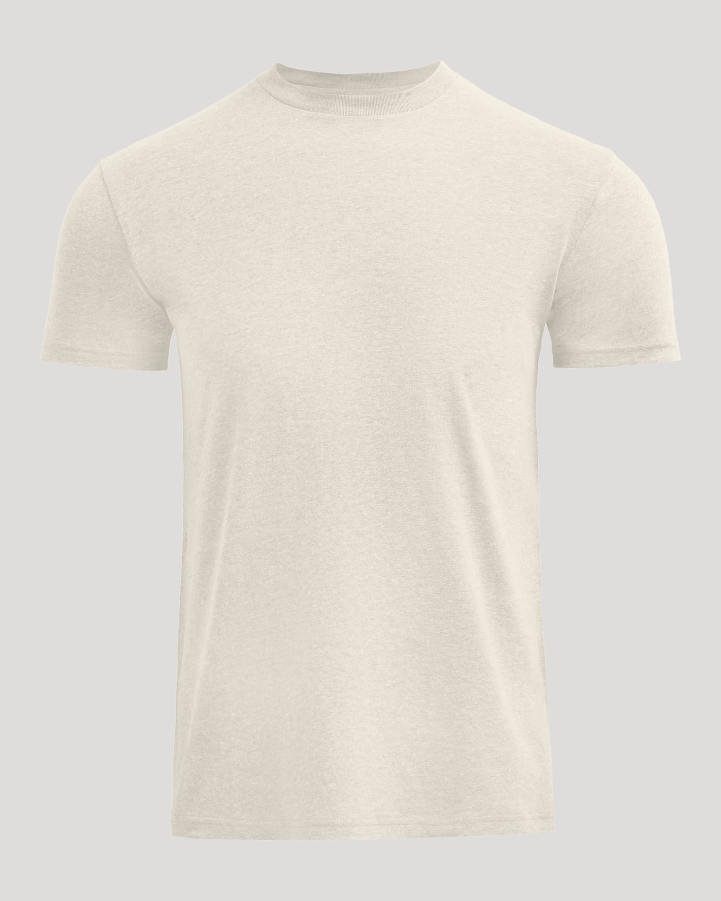 Beige t-shirt on a light gray background