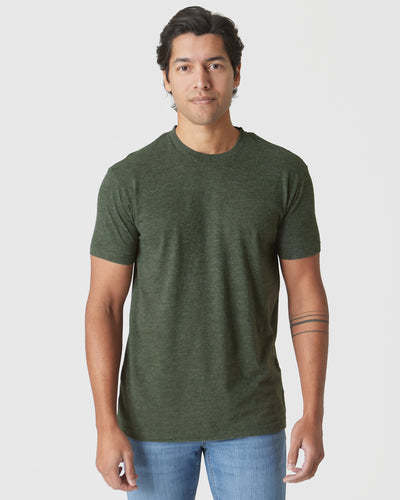 Classic Crew Neck - Racing Green Heather